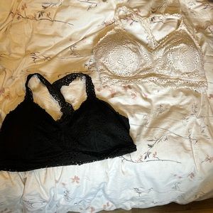 Lace Bras - Black and White for one price